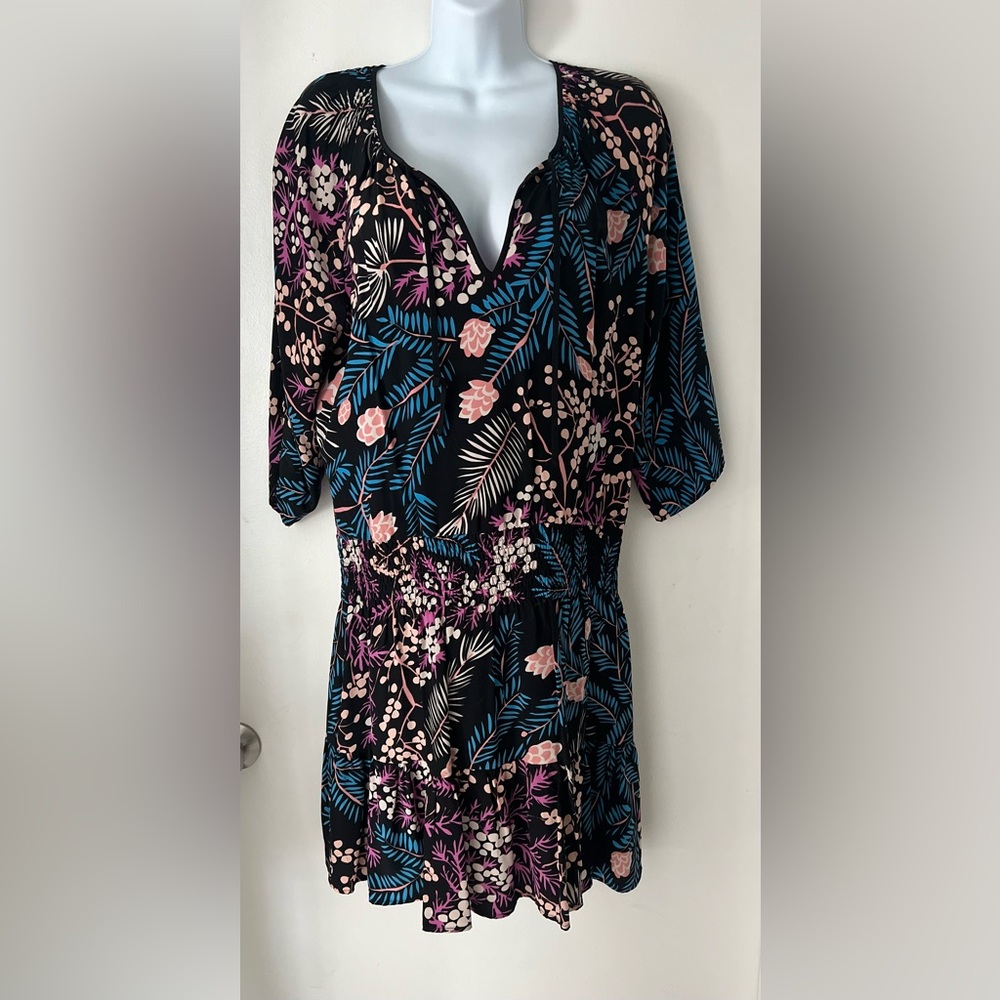 YUMI KIM Silk Floral Midi Dress M